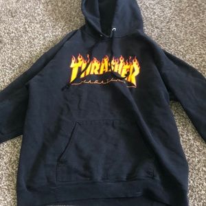 Black flame thrasher hoodie🔥